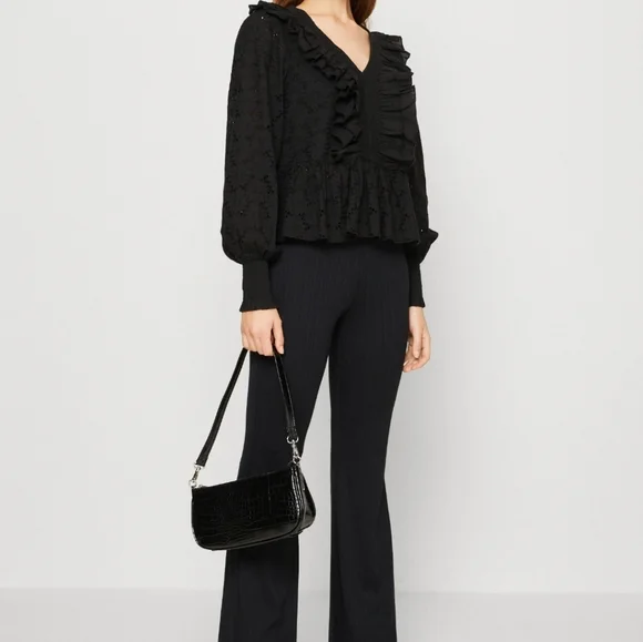 Y.A.S Yasmilda Black Ruffle Blouse - Picture 3 of 11